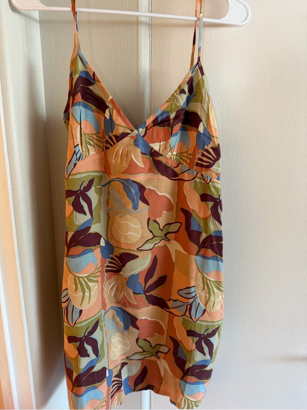 Billabong Peach Multicolor Floral Slip Dress